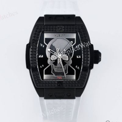 Hublot  1710 Automatic Movement  White Leather Strap Black 42*13.8mm  Watch